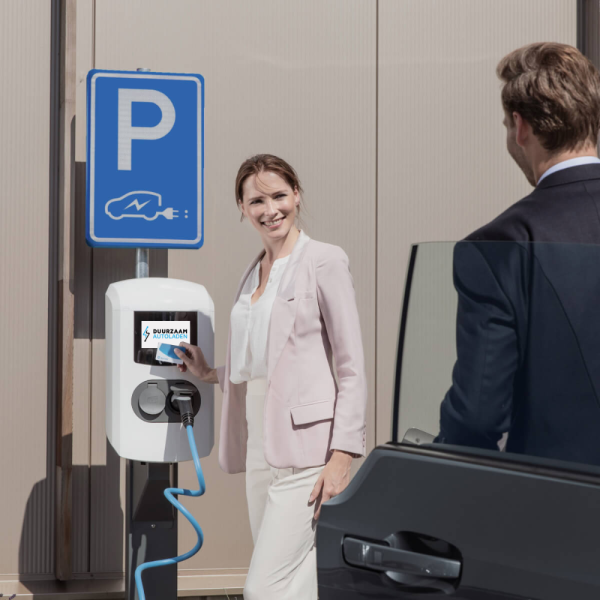 Alfen double pro-line eve socket 22 kwh autolader duurzaamautoladen.nl laadpaal